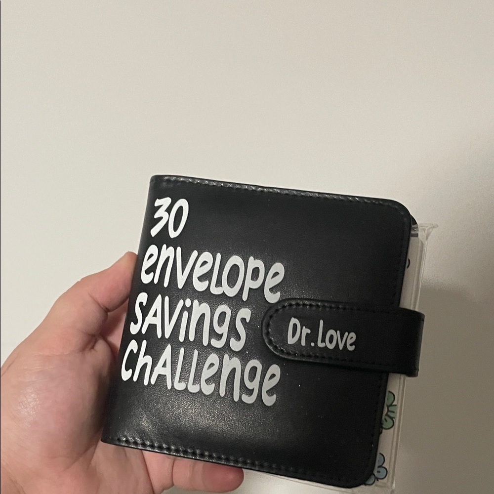 30 Envelope Savings Challenge Wallet - Black